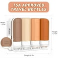 thumbnail image 5 of Travel Bottles for Toiletries, 3oz Tsa Approved Travel Size Containers, BPA Free Leak Proof Travel Containers for Toiletries, Refillable Travel Accessories for Shampoo Conditioner Apricot, 5 of 7