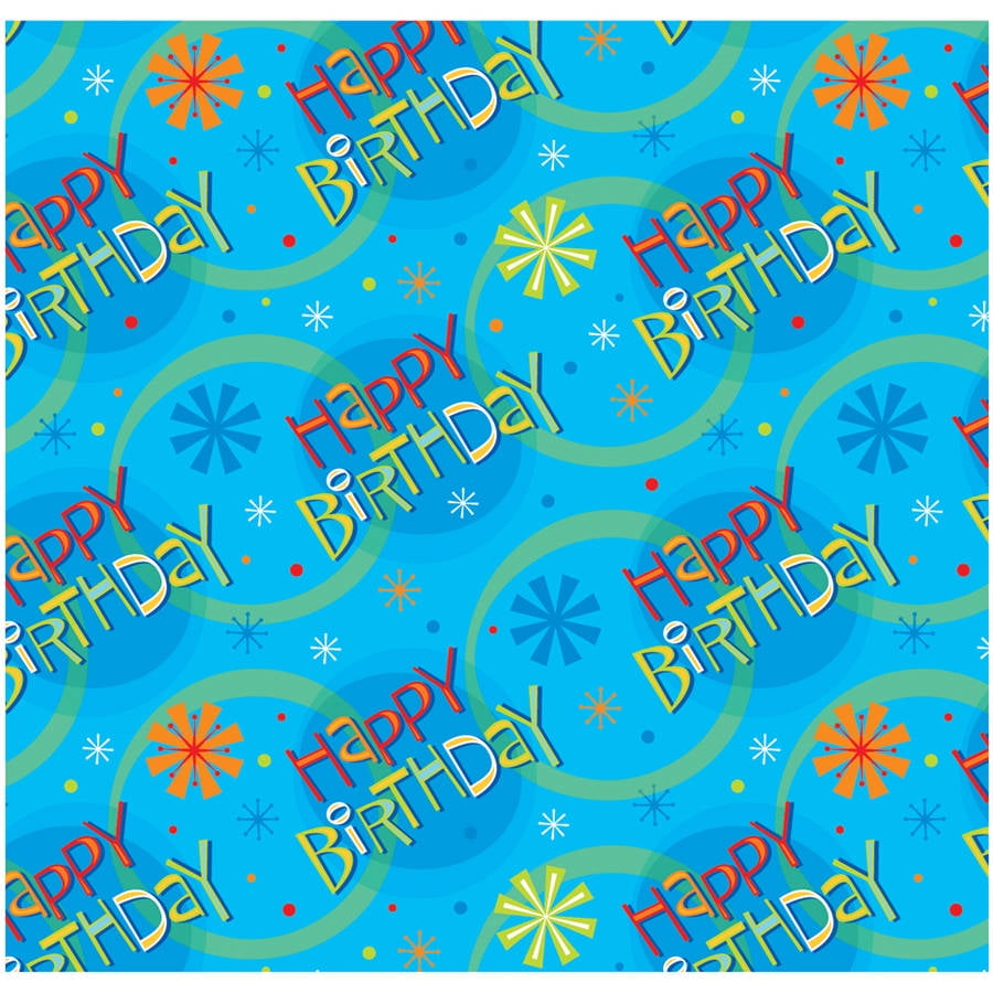 Stellar Birthday Wrapping Paper