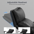 thumbnail image 3 of OKUP Executive Reclining Office Chair with Footrest, Microfiber Leather 170° Recline, Black, 420 lbs Support, 3 of 10