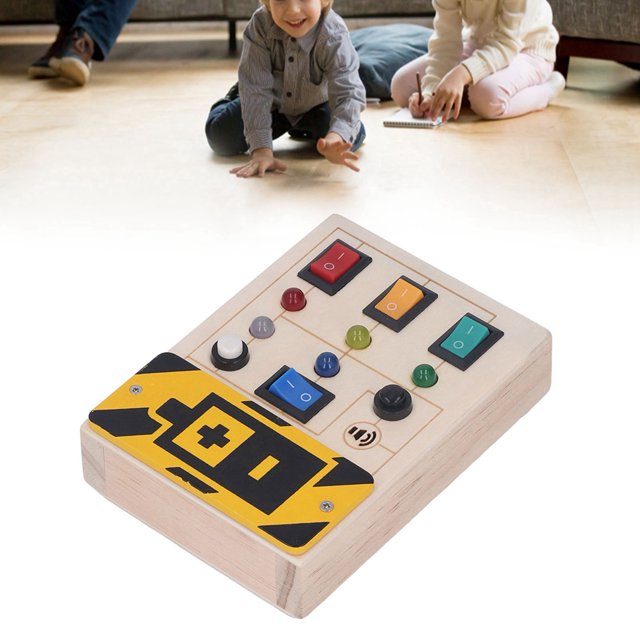 Tablero Sensorial Iluminado, Reconocimiento De Color Silencioso, Interesante Interruptor De Botón De Luz LED Educativo, Juguete Ligero Para El Hogar