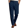 thumbnail image 2 of SAWOBUUN Men's Pleated Dress Pants Straight Leg High Drape Business Casual Suit Trousers with Pockets, 2 of 6