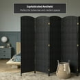 thumbnail image 6 of Red Lantern 6 ft. Tall Diamond Weave Fiber Room Divider - Black - 5 Panel, 6 of 6