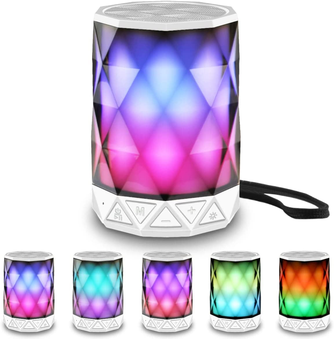LFS Portable Bluetooth Speakers with Lights, Night Light Wireless Speakers, RGB Color Change
