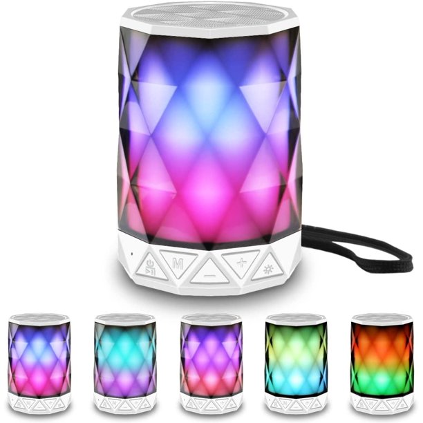 LFS Portable Bluetooth Speakers with Lights, Night Light Wireless ...
