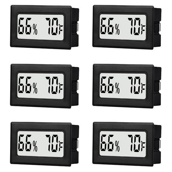 6 Pack Mini Small Digital Hygrometer Thermometer Indoor Humidity Meter Gauge