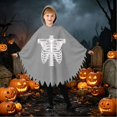 thumbnail image 6 of Girls Hooded Jumpsuits Long Sleeve Graphic Bluses Halloween Theme Dress Up Stylish Party Performance Tops for Kids, 6 of 8