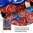 thumbnail image 3 of Welcome 4th of July Cartoon Mouse Patriotic Small Decorative Garden Flag, America Rose Flower Stripes Yard Lawn Outside Decor, American USA Retro Outdoor Home Decoration Double Sided 12 x 18, 3 of 6
