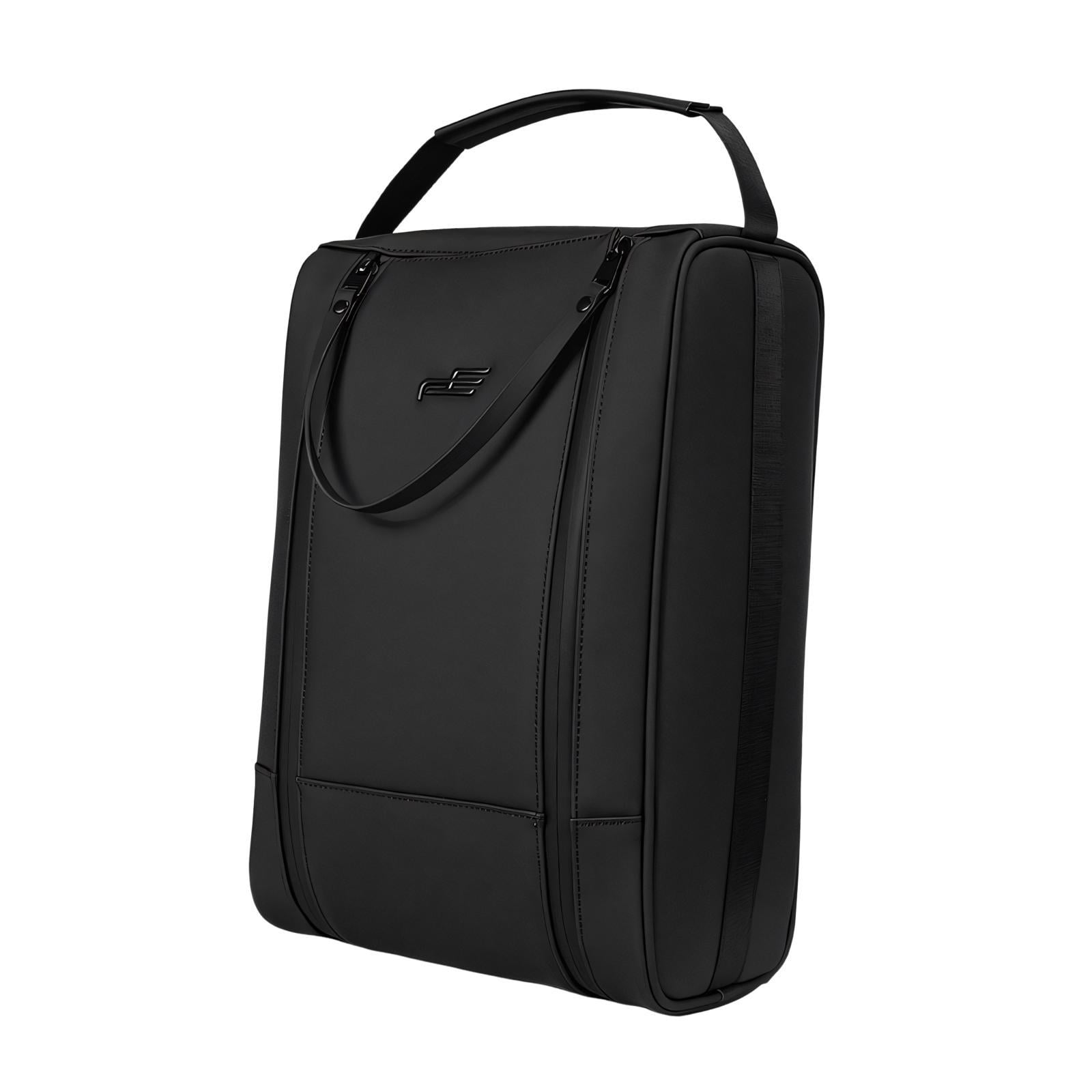 Golf Shoe Bag Zipper Shoe Carrier Travel Shoe Organizer Matte PU Leather Adults for Golf Hiking Gym