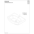 thumbnail image 5 of Kingston Brass EV2418 Inflection 24-Inch Ceramic Console Sink (1-Hole) in White, 5 of 7