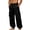 Black, variant on Men Double Knee Reinforced Cargo Work Pants Durable Twill Loose Fit Construction Trousers S-3XL