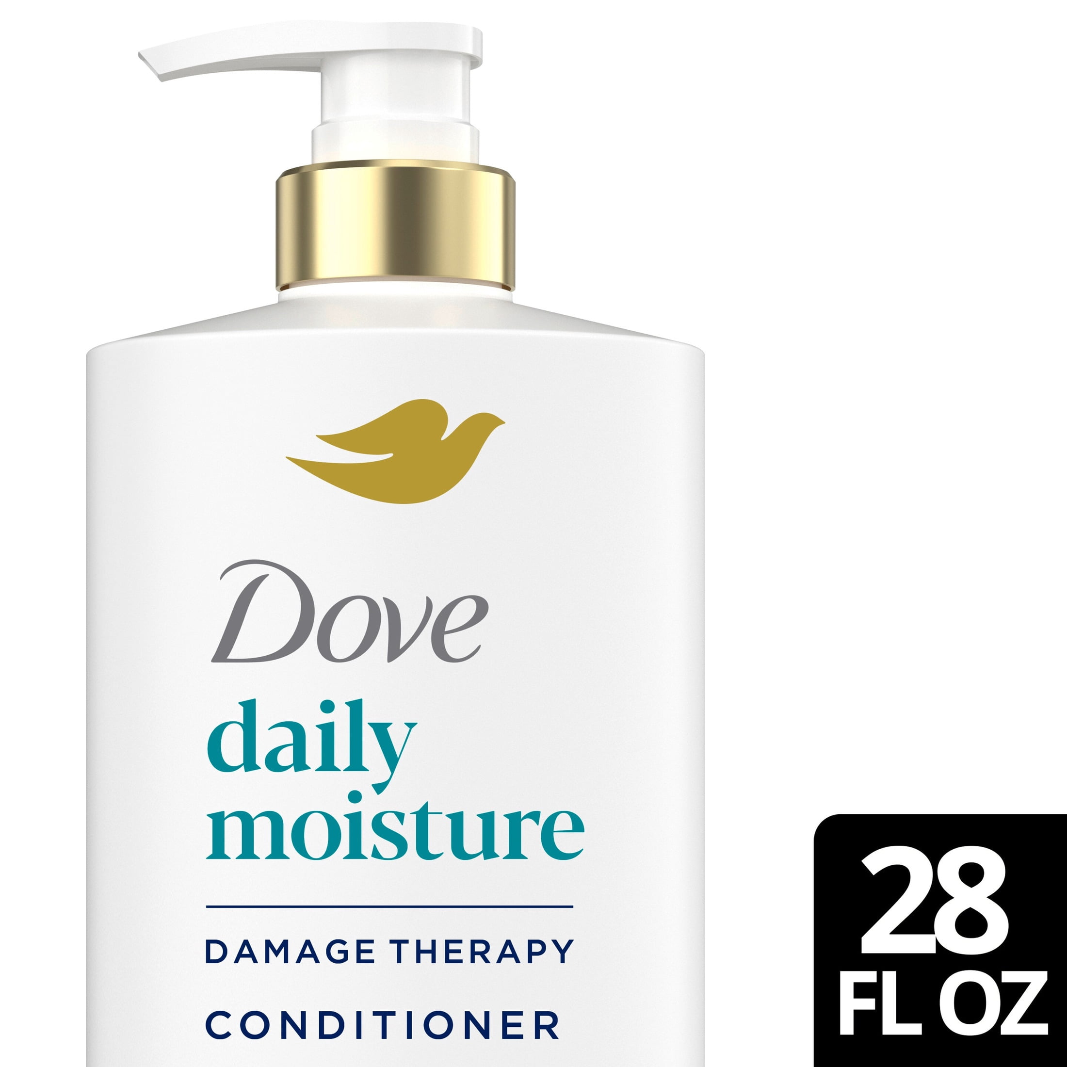 Dove Conditioner for Dry Hair Daily Moisture with Bio-Protein Care Technology and Hyaluronic Serum, 28 Fl Oz