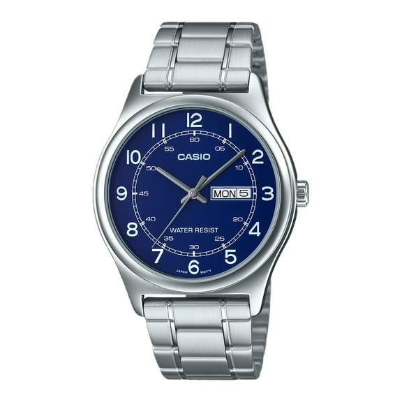Casio Men’s Blue Dial Stainless Steel Bracelet Watch - MTP-V006D-2BUDF