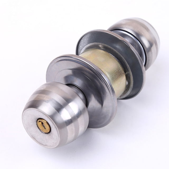 RENACLIPY Silver Door Knob Lock for Homeowners Keyed Entry Anti Rust Practical Style 5 X 3 X 3Cm