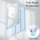 thumbnail image 3 of Funda azul claro para iPad de 10,2 pulgadas (9.ª/8.ª/7.ª generación, 2021/2020/2019) con portalápices, cubierta trasera delgada transparente a prueba de golpes con soporte para tableta, 3 of 5