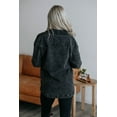 thumbnail image 4 of Ranelle Oversized Henley Top - Vintage Black, 4 of 5