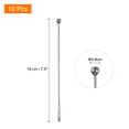 thumbnail image 2 of Uxcell 10 Pcs Coffee Beverage Stirrers Drink Swizzle Stick, Round Ball and Small Rectangular Paddles, Silver, 2 of 6