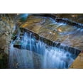 thumbnail image 2 of Miller, Anna 24x17 Black Ornate Wood Framed with Double Matting Museum Art Print Titled - Rocky Ledges with Waterfall in Clifty Creek Park-Indiana, 2 of 4