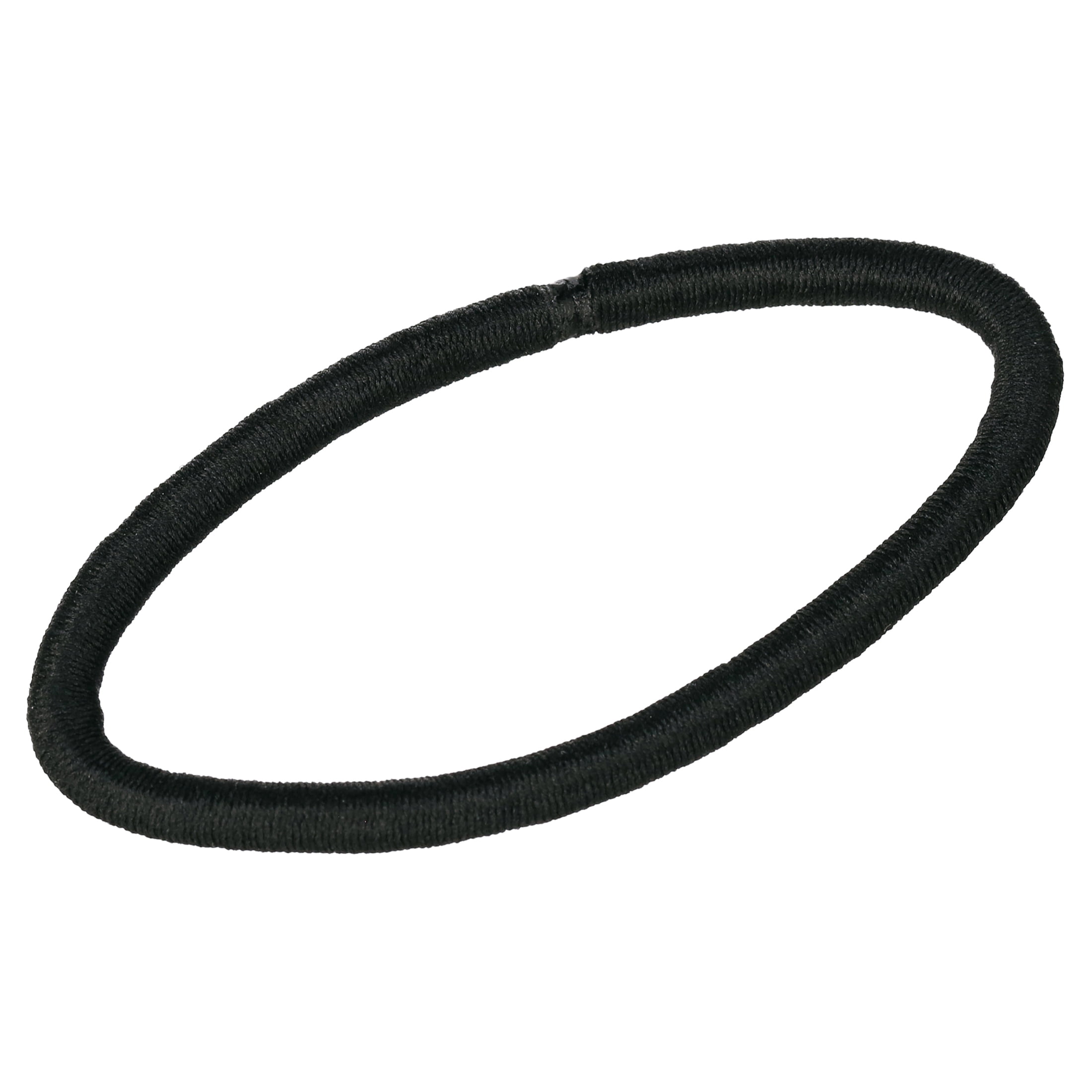 (6 pack) Goody Hair Elastics, Braided Design No Damage Hair Ties, All Hair Types, Black, 15 Ct