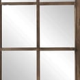 thumbnail image 4 of Benjara 77 Inch French Door Style Leaner Mirror with Door Hinge Details, Brown, 4 of 5