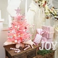 thumbnail image 4 of Árbol de Navidad SY CRAFT mini rosa con luces y adornos de 20 cm, 4 of 7