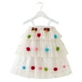 thumbnail image 6 of Gubotare Girls Christmas Dresses Girls Dress Ruffle Tulle Cute Summer Party Princess Sundress Size 8-9 (White,8-9 Years), 6 of 8