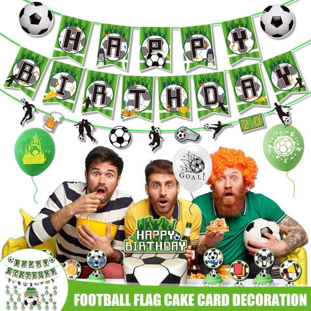 Football Party Decorations Kit Birthday Supplies Set Easy to Decor for