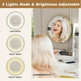 thumbnail image 2 of Makeup Vanity Desk with Lighted Mirror, Paproos Yellow Vanity Table, Vanity Dressing Table with Power Outlet & Hair Dryer Stand, Makeup Table and Stool Set with Drawers & Storage Shelves, Metal Legs, 2 of 7