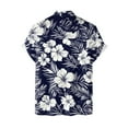 thumbnail image 6 of Mens Hawaiian Shirt Short Sleeve Button Down Shirts Tropical Floral Summer Beach Shirts,S-3XL, 6 of 7