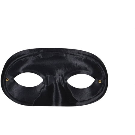 Black Half Domino Mask Adult Halloween Accessory