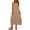 Brown, variant on Midi Dresses for Women Classic Square Neck Sleeveless Beach Dress Flowy A-Line Solid Color Women's Cotton Linen Dresses Breathable Casual Loose Shift Sundress with Pockets 2XL