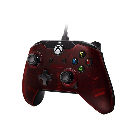 PDP Wired Controller - Gamepad - wired - crimson red - for PC, Microsoft Xbox One, Microsoft Xbox One S, Microsoft Xbox One X