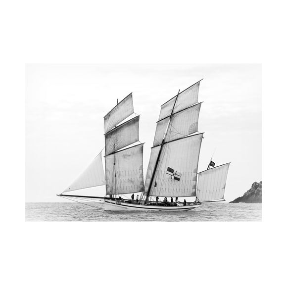 Trademark Fine Art Vincent DEMOULIN Sailboat Qla Granvillaiseq Canvas Wall Art