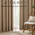 thumbnail image 6 of TURCURNO Soft Textured Light Filtering Linen Curtains,52x96 Inch Dark Flax Bronze Grommet Drapes,Brown Curtains for Living Room Bedroom,2 Panels, 6 of 9