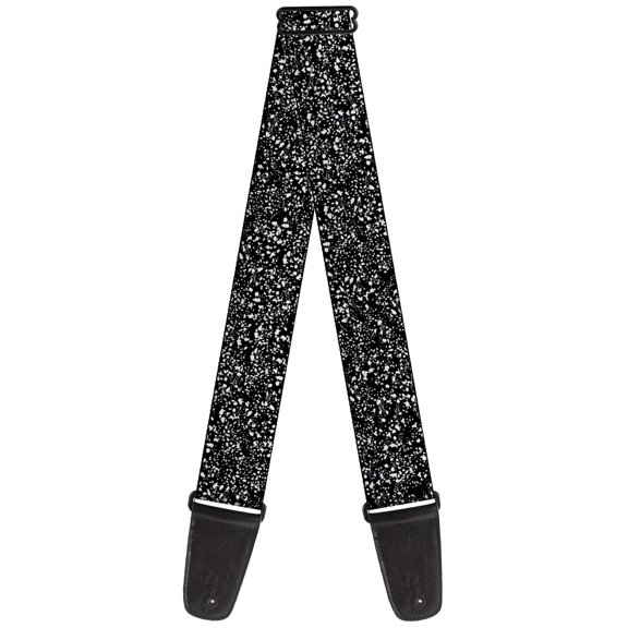Buckle-Down Guitar Strap, Speckle Black White, 2 Inches Wide