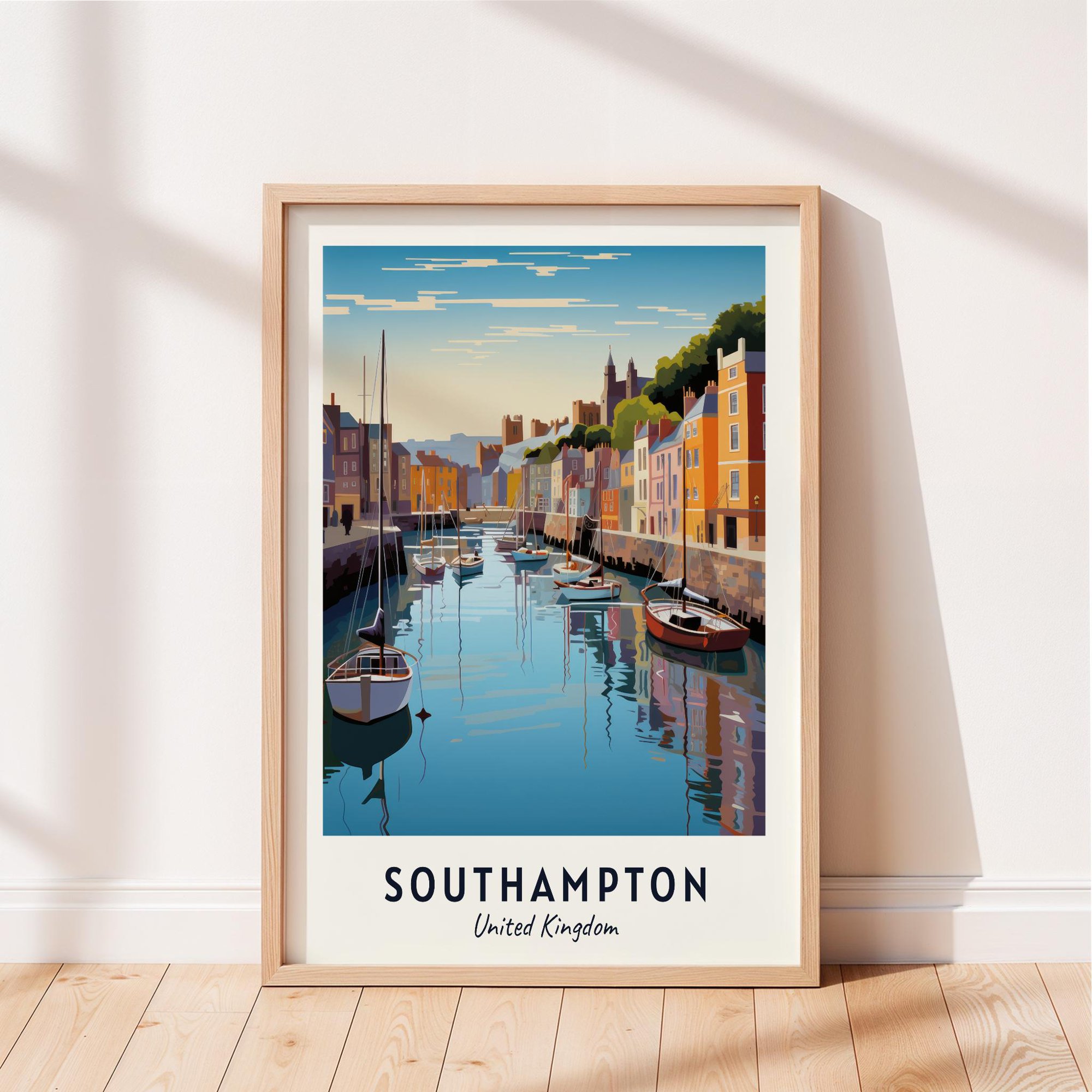 Southampton Travel United Kingdom Cityscape Poster , Poster Print Only