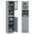 thumbnail image 1 of Costway 67" Tall Bathroom Cabinet Freestanding Storage Cabinet with 5 Adjustable Shelves Gray, 1 of 10