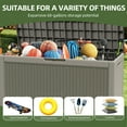 thumbnail image 5 of Uforic 60 Gallon Outdoor Resin Deck Box,Weatherproof&Lockable Rattan Storage Box for Garden Patio, Light Brown, 5 of 8