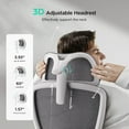 thumbnail image 6 of Hbada E2 Ergonomic Office Chair, Big and Tall Mesh Office Chair with 6-Way Dynamic Lumbar Support, 3D Adjustable Armrests, 3D Adjustable Headrest, High Back for Computer Chair, White(No Footrest), 6 of 7