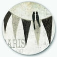 thumbnail image 1 of Designart « Marché aux Puces des Oiseaux Français IV » Art Mural Rond en Métal Style Ferme, 1 of 3