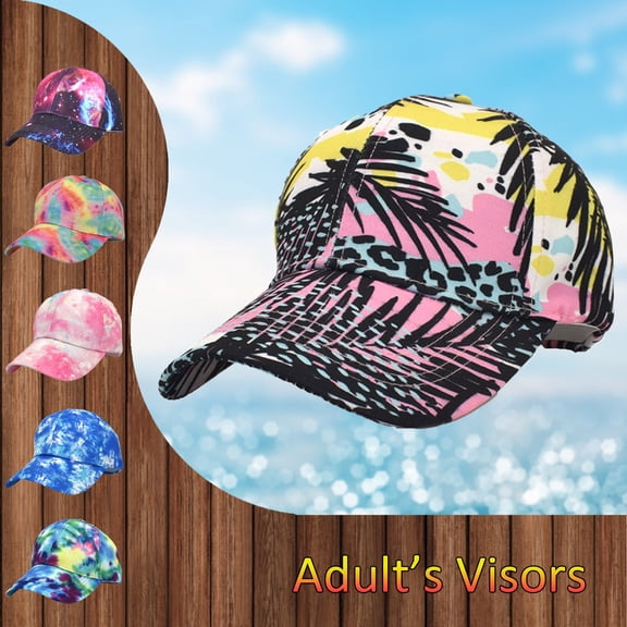 Summer Sales Under $5 Orange Womens Hats Baseball Caps GIJNRIUIUA Men and Women Casual Summer Printed Adjustable Outdoor Sunshade Visors Baseball Hat Baseball Hats