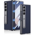 thumbnail image 1 of Funda de piel Miimall para Samsung Galaxy Z Fold 7, color azul, 1 of 7
