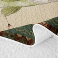 thumbnail image 5 of Feelyou Tribal Western Country Fishing Twin Quilt Set for Men Boys, Vintage River Animal Twin Coverlet Set, Brown Green, 2pcs, 5 of 7
