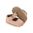 thumbnail image 4 of Seyurigaoka Spring Toddlers Girls Princess Shoes, Sweet Style Solid Color Bow Lace Decoration Soft Sole Non-slip Shoes Infant Prewalker, 4 of 8