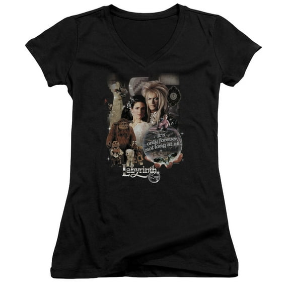 Labyrinth 25 Years Of Magic Junior Women's T-Shirt V-Neck Black