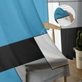 Blue Black Gray Mosaic Abstract Art Tulle Voile Curtains For Bedroom