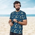 thumbnail image 4 of Wukai Various Lights Print Men's Short-Sleeved Mesh T-Shirt,Quick-Dry Short Sleeve Workout T-Shirt-Small, 4 of 8