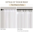 thumbnail image 6 of OVZME White Sheer Curtains 4 Panels 84 Inch Long, Rod Pocket Voile Sheer Wide Window Drapes for Sliding Door Living Room, 52x84 Inch Each Panel, 6 of 9