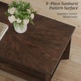 thumbnail image 6 of Dycanpo 39''L Rectangle Wood Coffee Table with Storage for Living Room,Dark Walnut, 6 of 6