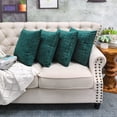 thumbnail image 4 of Home Soft Things Textured Velvet 4 Piece Throw Pillow Cover Set - Deep Teal - 20" x 20", 4 of 7