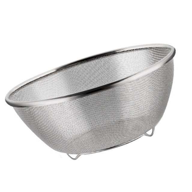 Kitchen Colander, Multifunctional Stainless Steel Rice Washing Bowl Practical Food Strainers Household Mesh Strainer Net Baskets for Strain Drain Rinse Steam